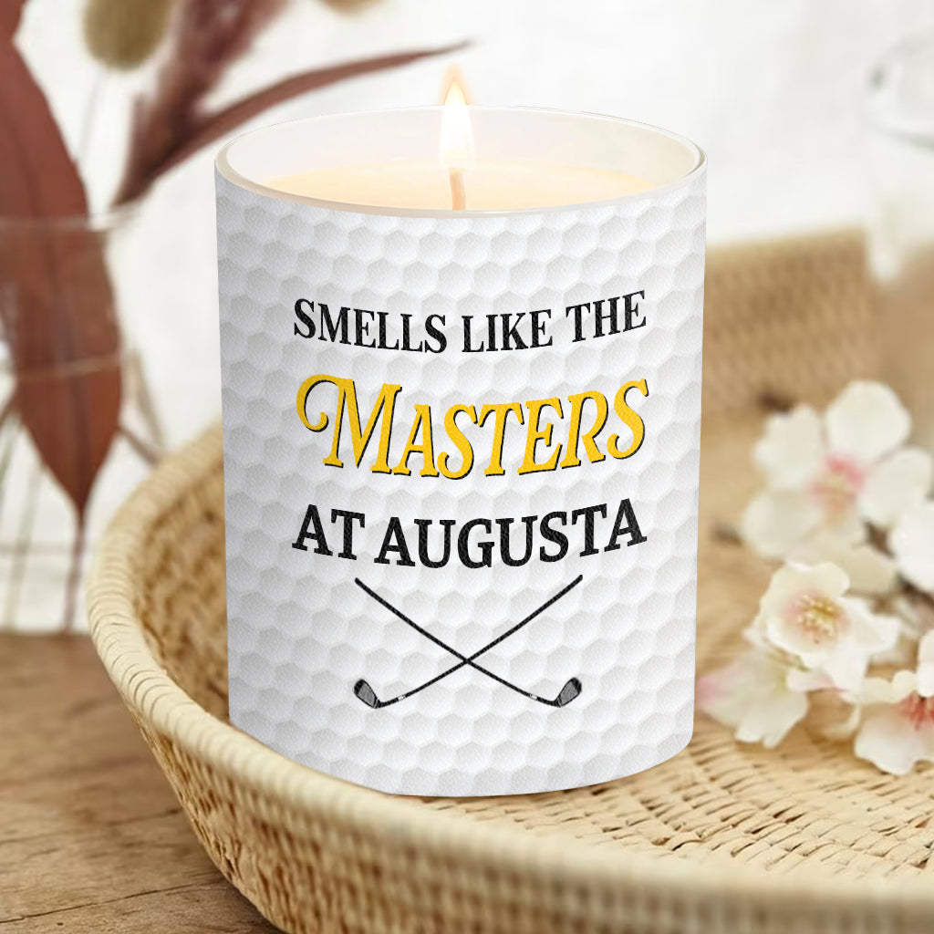 Smells Like The Masters - Personalized Golf Candle With Wooden Lid