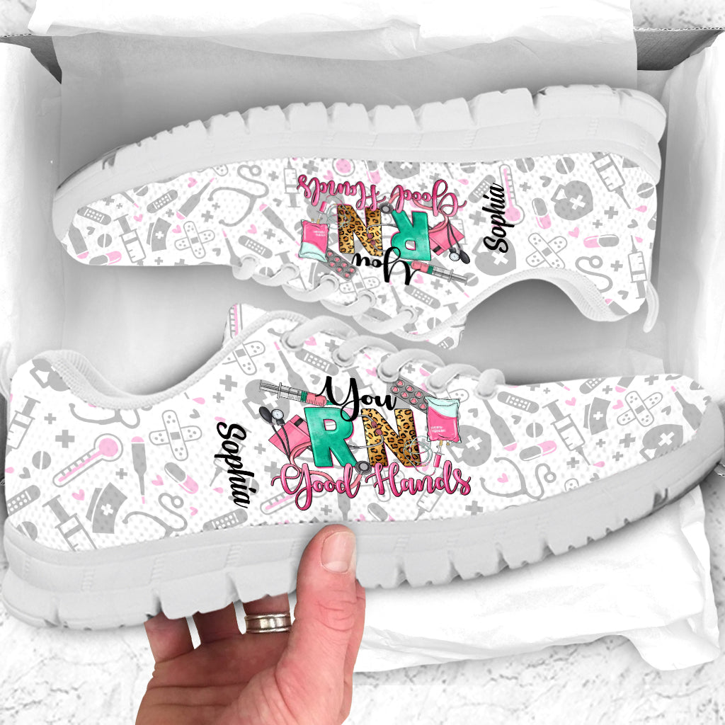 You RN Good Hands - Personalized Nurse Sneakers