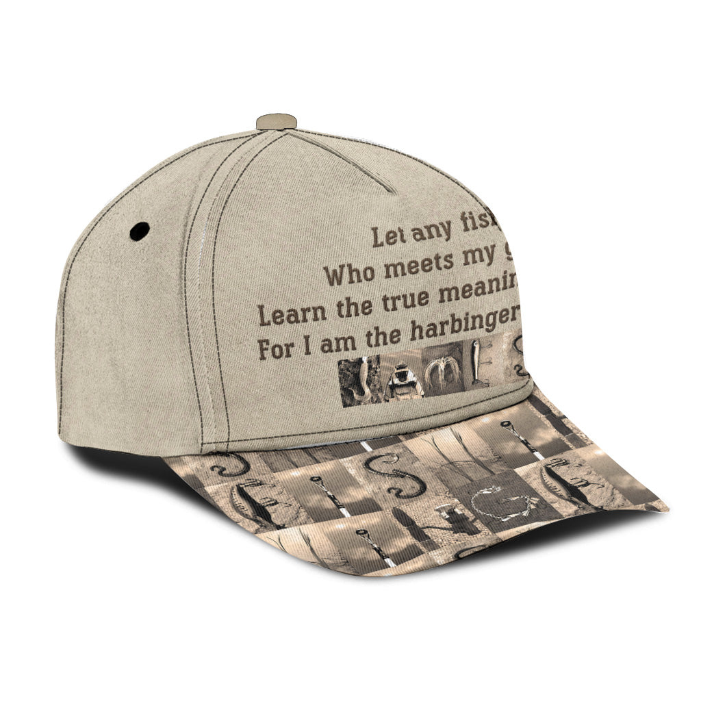 Let Any Fish Who Meets My Gaze Vintage Fishing Alphabet - Personalized  Fishing Classic Cap