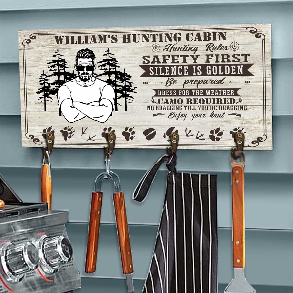 Hunting Rules - Personalized Hunting Key Rack