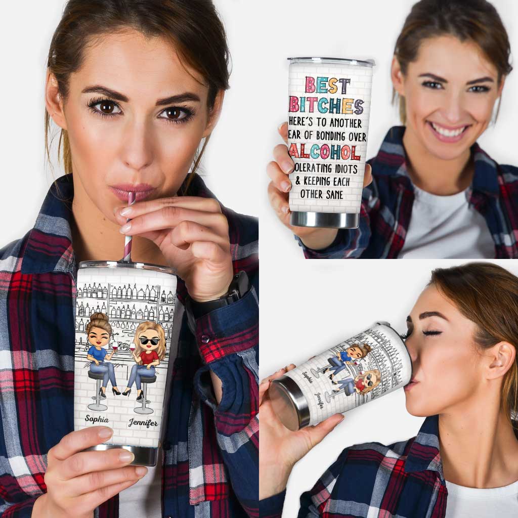 Here's To Another Year Of Bonding Over Alcohol - Personalized Bestie Tumbler