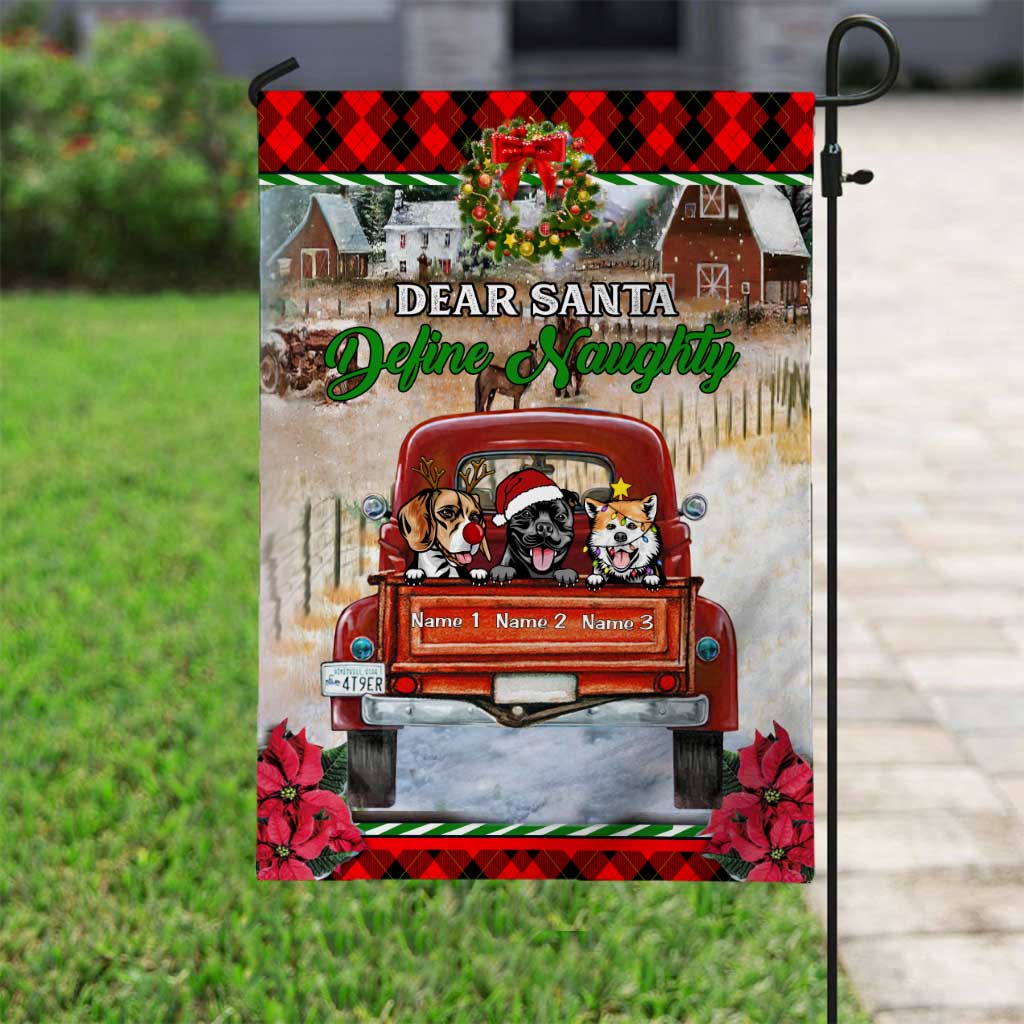 Merry Christmas - Personalized Christmas Dog Garden Flag