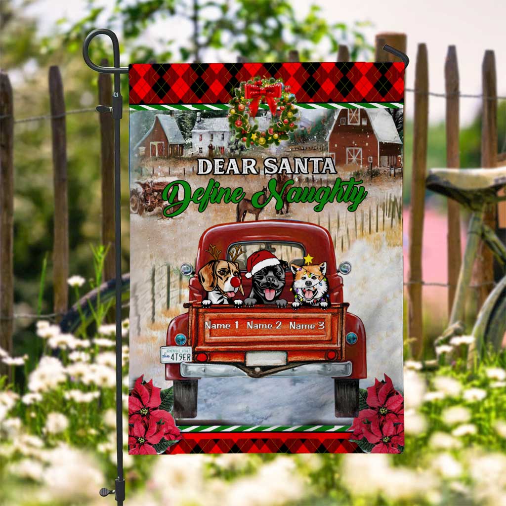 Merry Christmas - Personalized Christmas Dog Garden Flag