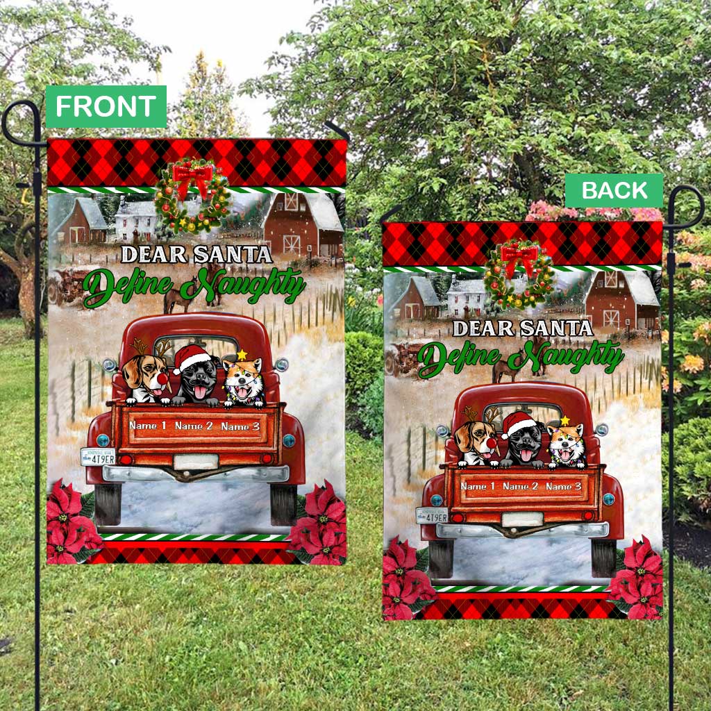 Merry Christmas - Personalized Christmas Dog Garden Flag