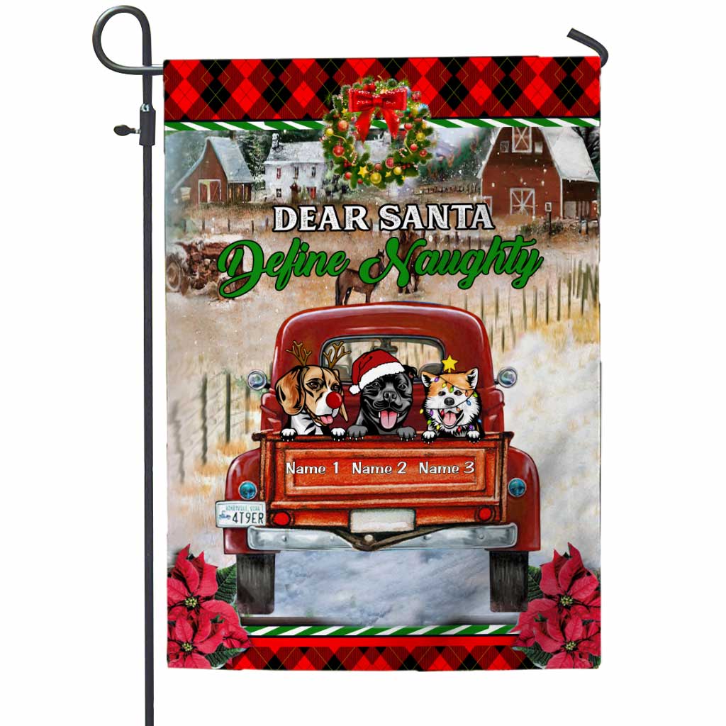 Merry Christmas - Personalized Christmas Dog Garden Flag