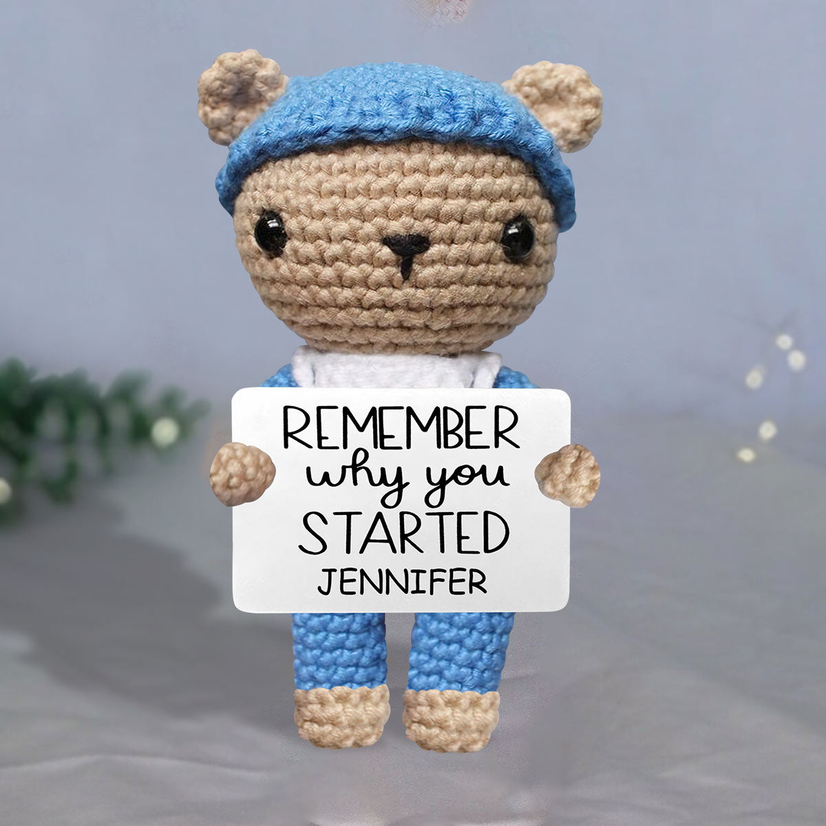 Remember Why You Started - Personalized Nurse Hand Knitted Figurine