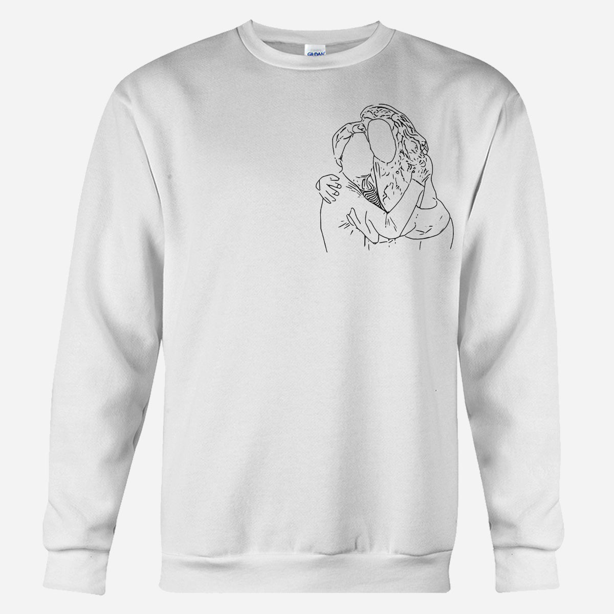 Custom Line Art - Personalized Grandma Embroidered Sweater