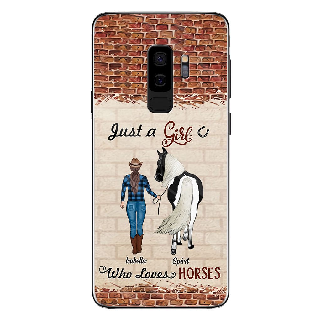 Just A Girl Who Loves Horses - Personalized Horse Phone Case