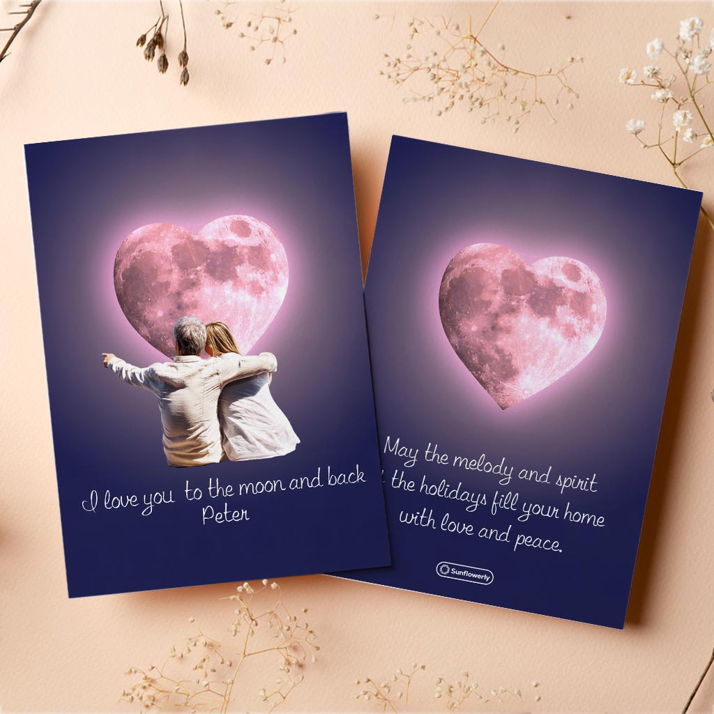 I Love You To The Moon & Back - Personalized Greeting Card