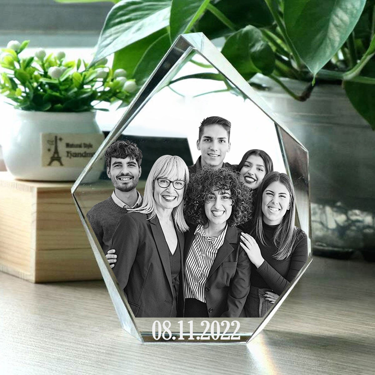 Best Team Ever - Gift for colleague - Personalized Laser Engraving 3D Iceberg Shaped Crystal Lamp