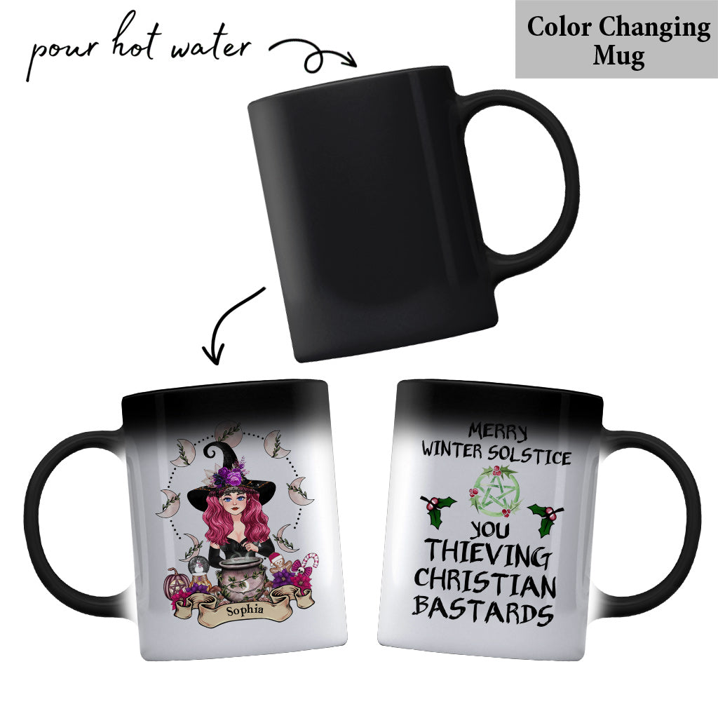 Merry Winter Soltice - Personalized Witch Mug