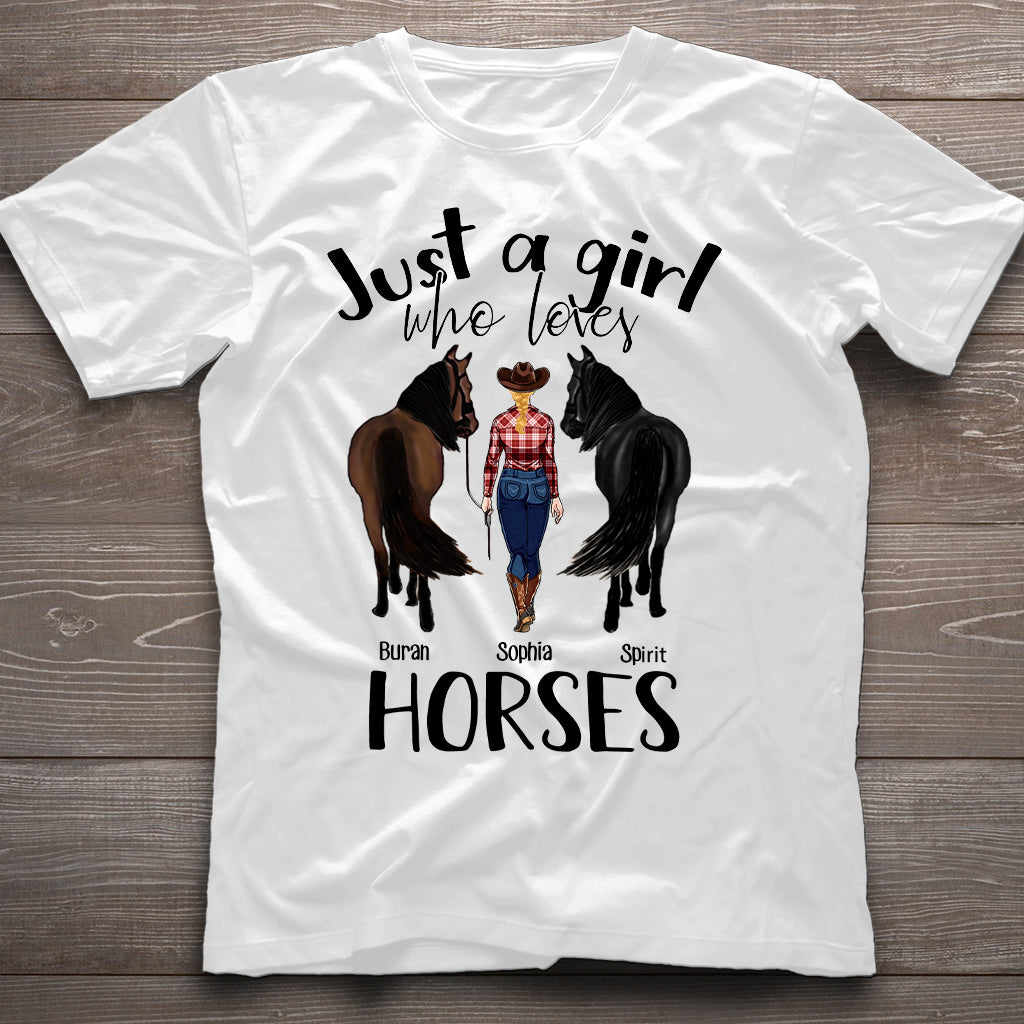 Just A Girl Who Loves Horses T-shirt – Happy Horse Happy Life