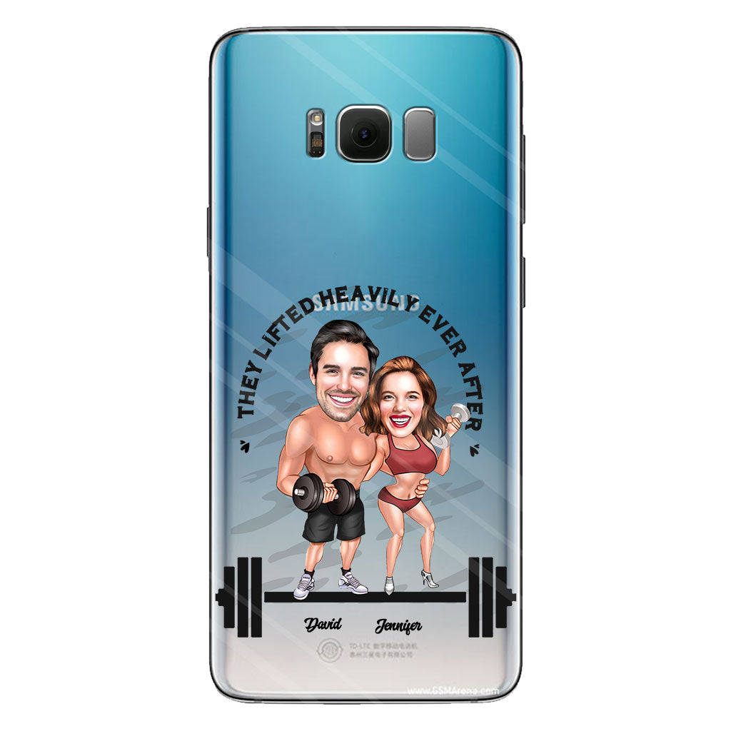 They Lifted Heavily Ever After - Personalized Fitness Clear Phone Case