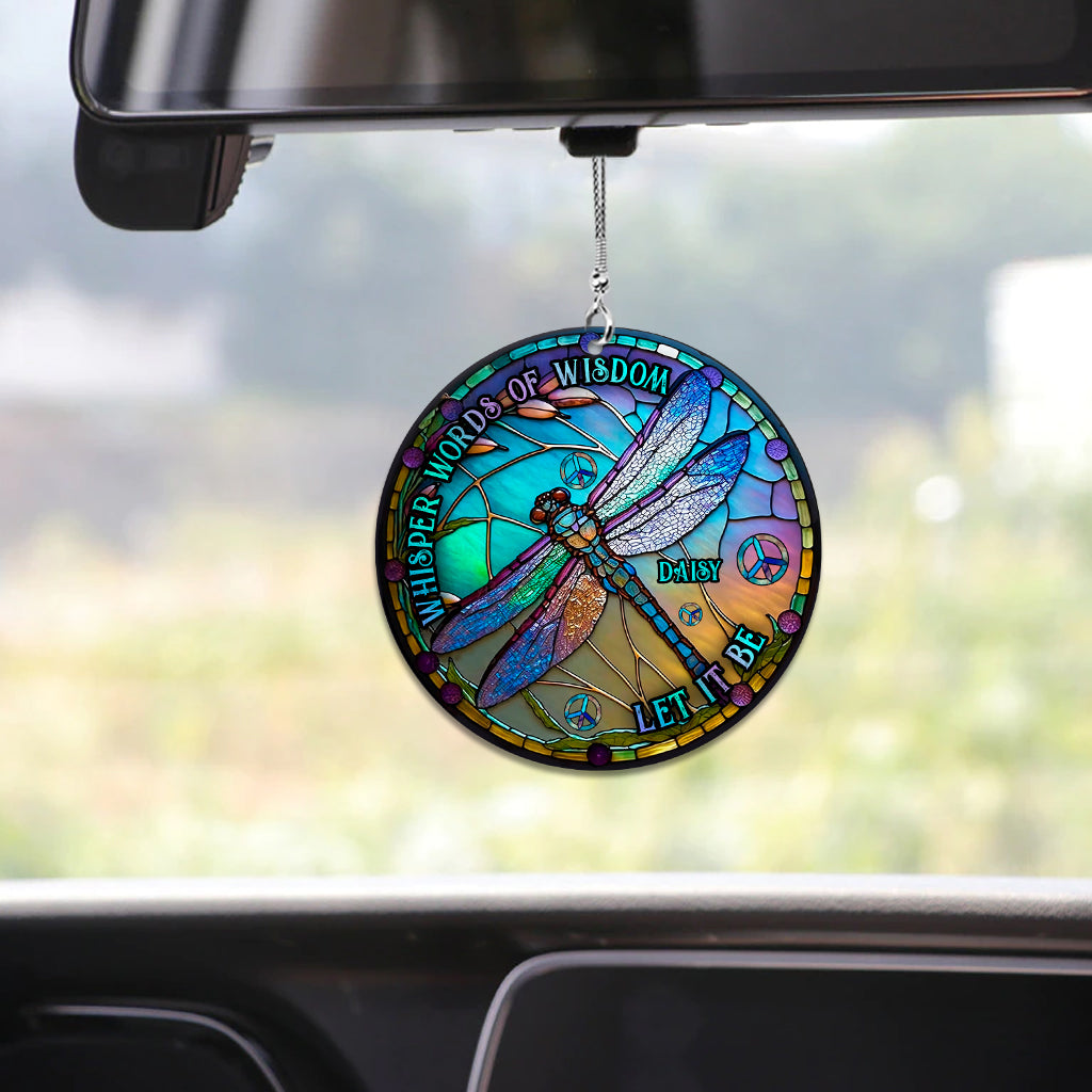 Whisper Words Of Wisdom Let It Be - Personalized Hippie Car Ornament