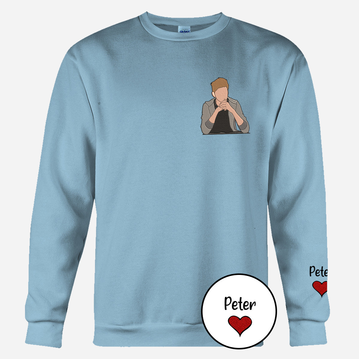 Custom 2D Photo - Personalized Uncle Embroidered Sweater