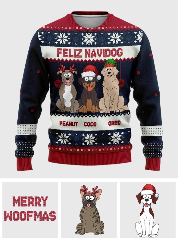 Merry Woofmas - Personalized Dog Ugly Sweater