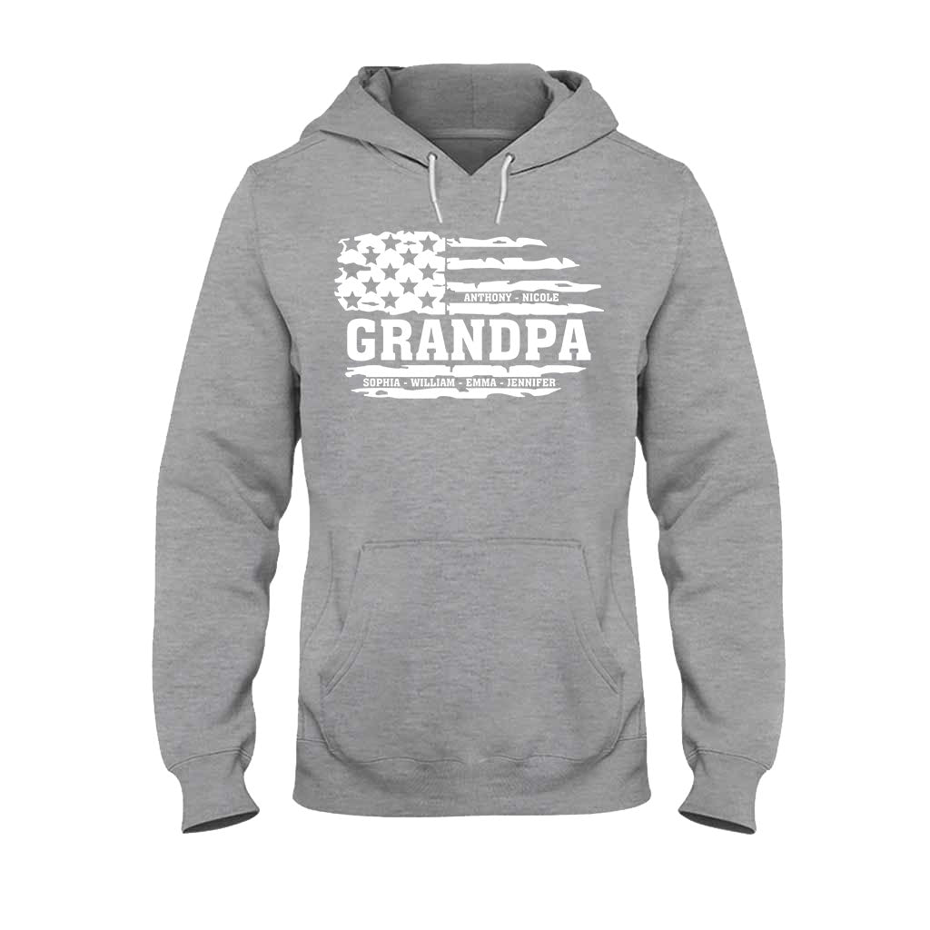 Grandpa US Flag - Personalized Grandpa T-shirt & Hoodie