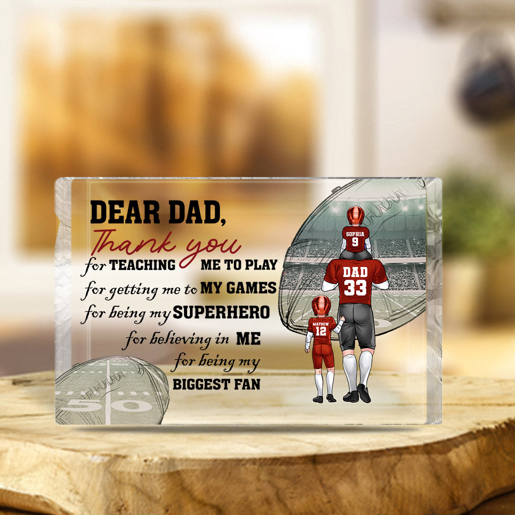 Thank You For Being My Biggest Fan - Football gift for dad, him, husband - Personalized Custom Shaped Acrylic Plaque