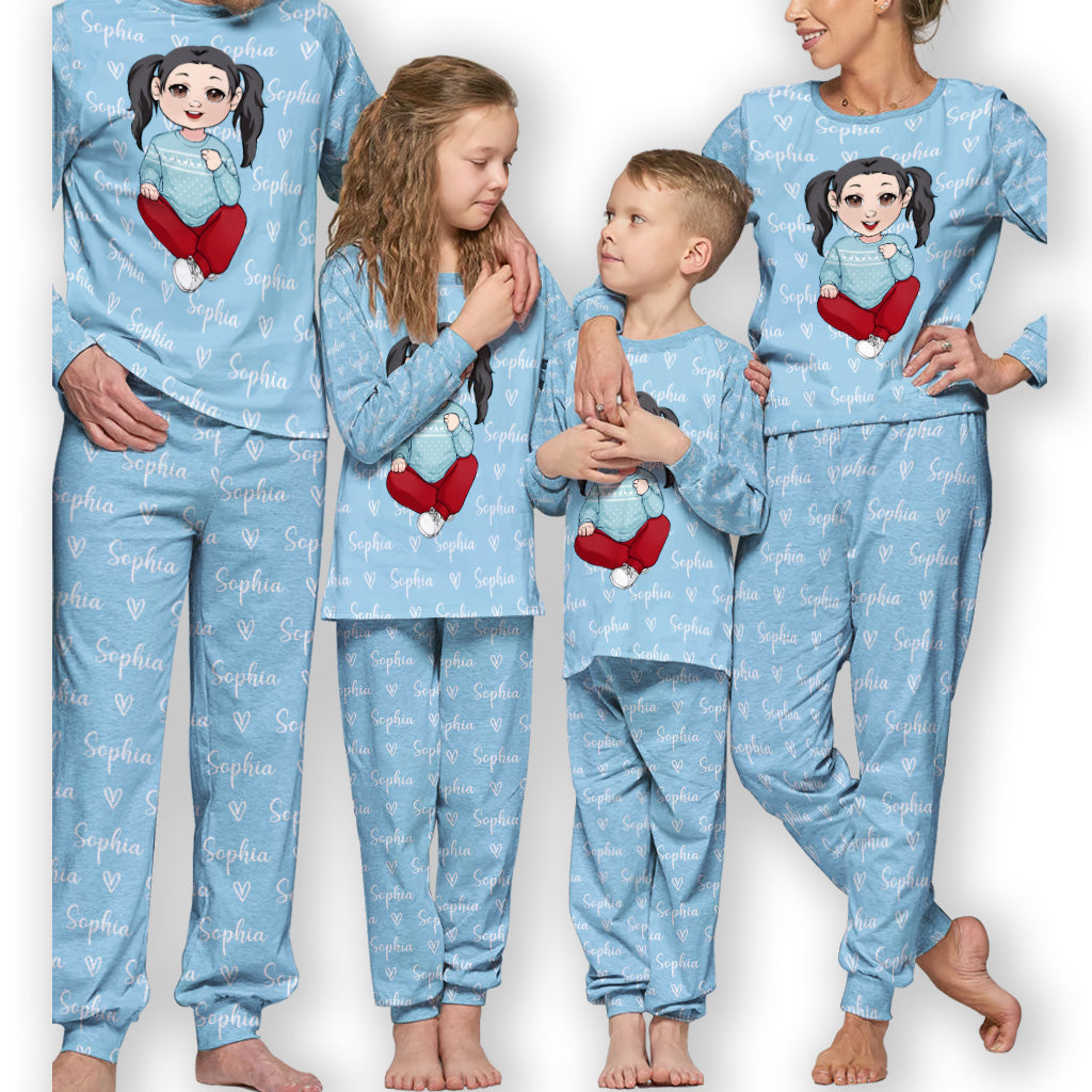 Merry Christmas Kids - Personalized Kid Pajamas Set