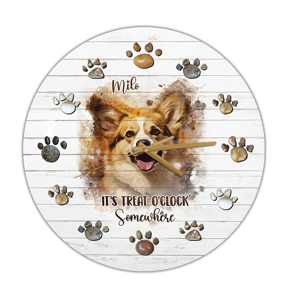 Treat O’clock - Personalized Dog Wall Clock