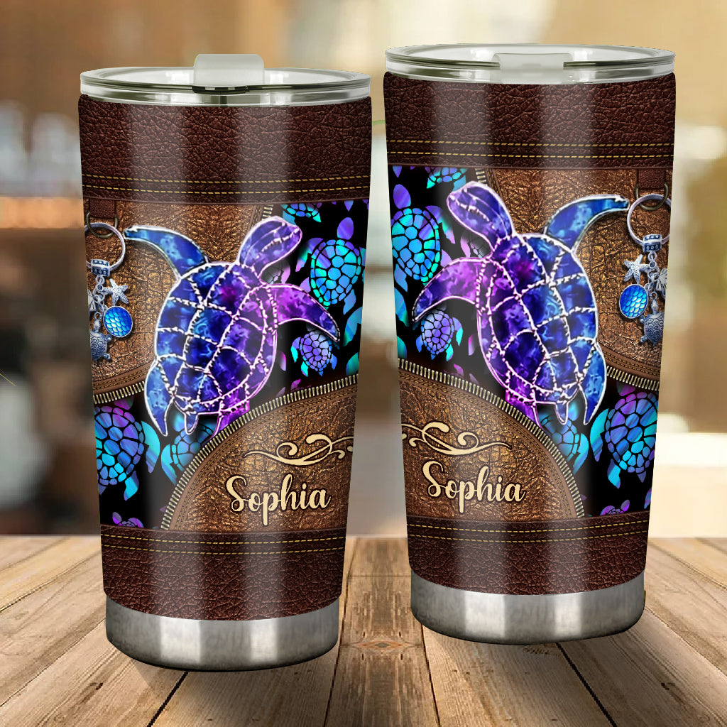 Salty Lil' Beach - Personalized Turtle Tumbler