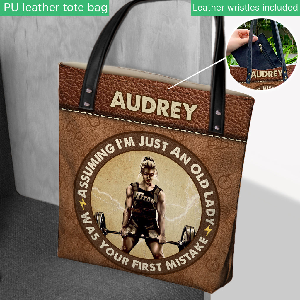 Assuming I’m Just An Old Lady - Personalized Fitness Tote Bag