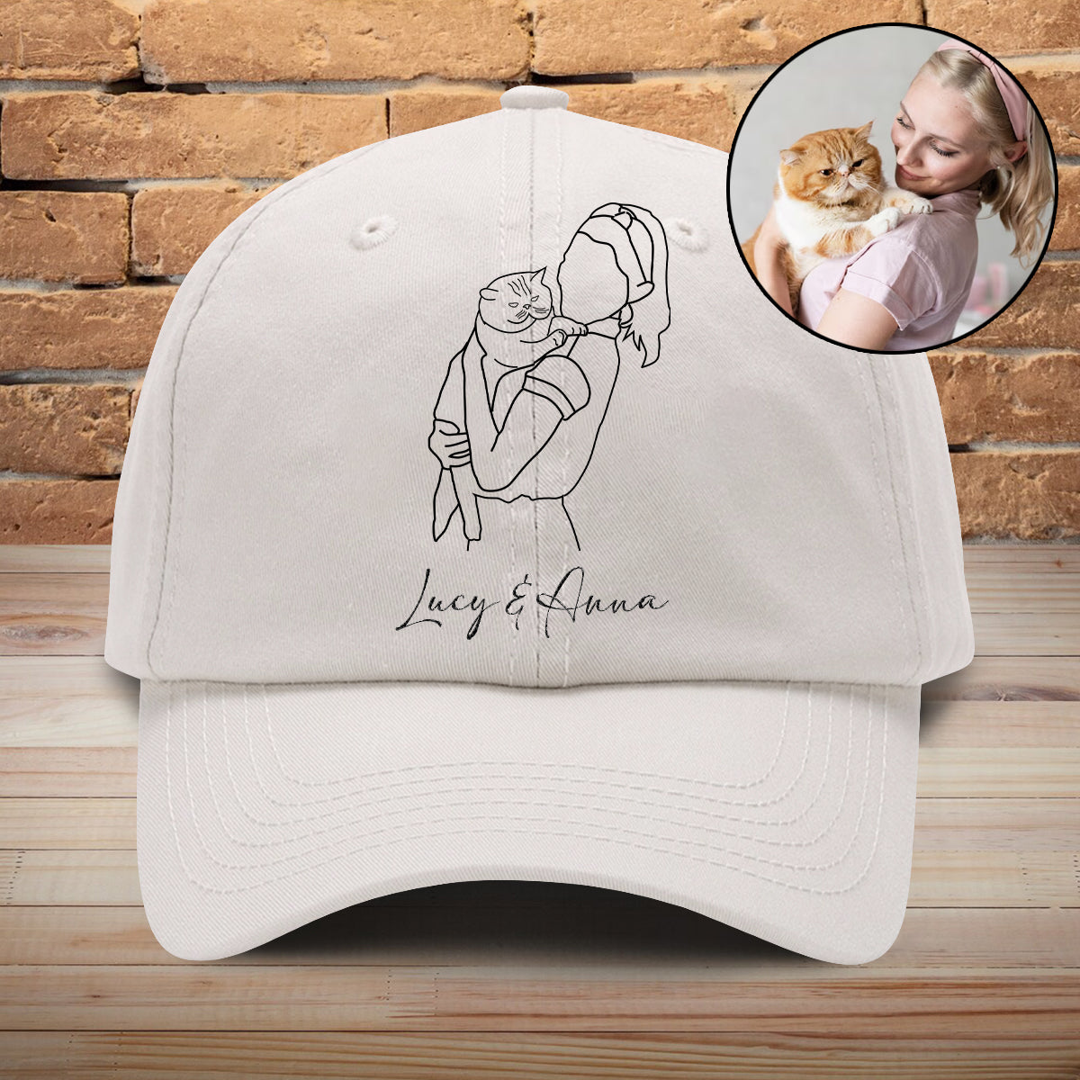 Custom Photo - Personalized Cat Embroidered Classic Cap