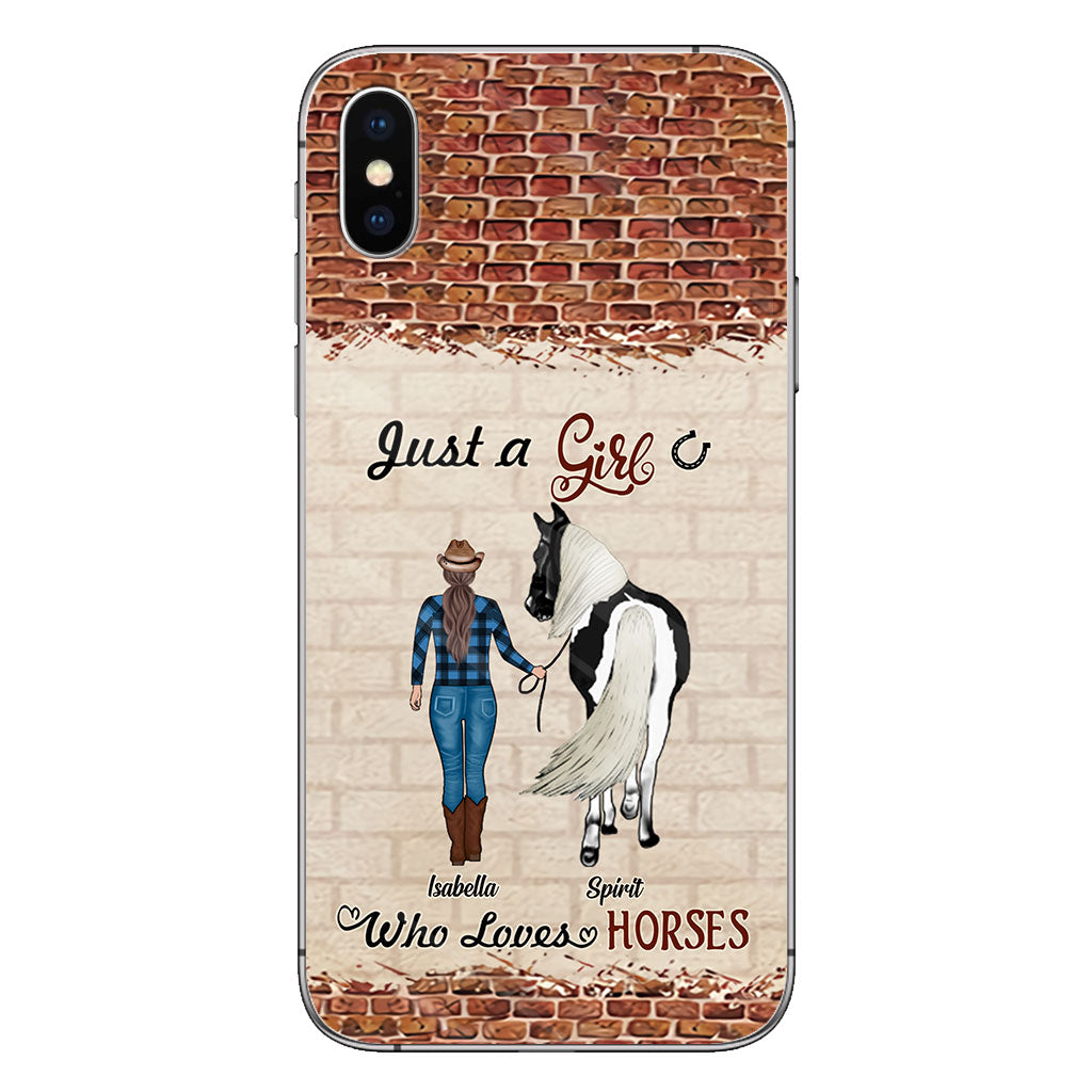 Just A Girl Who Loves Horses - Personalized Horse Phone Case