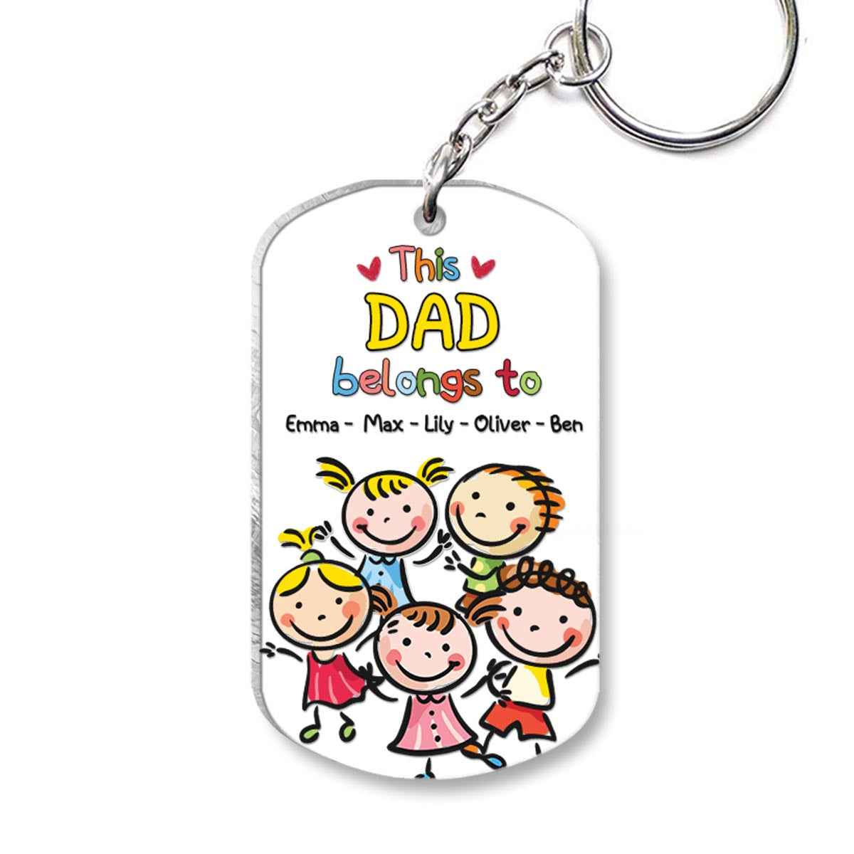 Discover This Grandpa Belongs To - Personalized One-sided Keychain