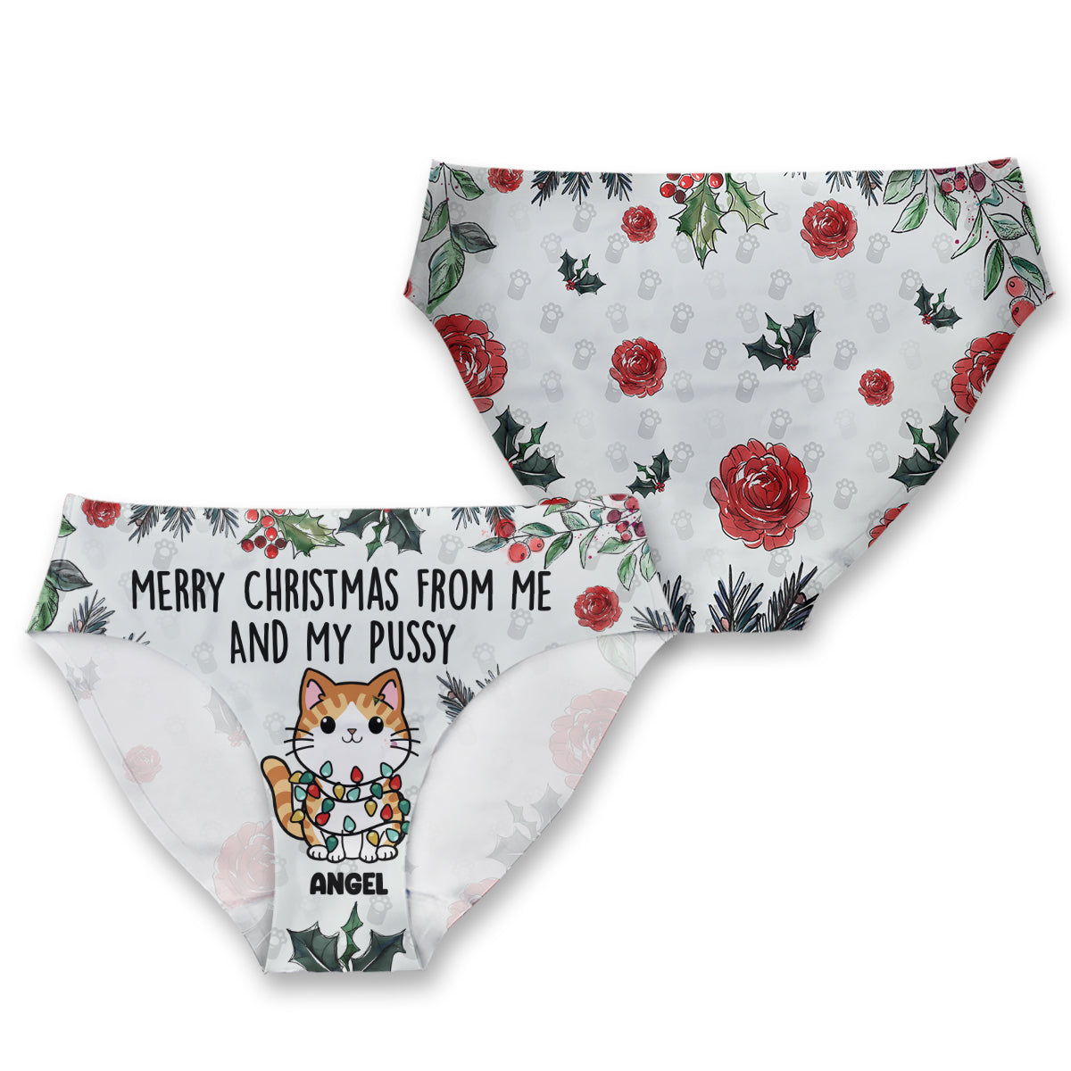 Pussy Cat Thongs, Customized Panties, His Name Panties