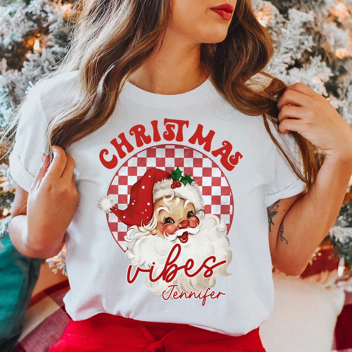 Christmas Vibes - Personalized Christmas T-shirt And Hoodie