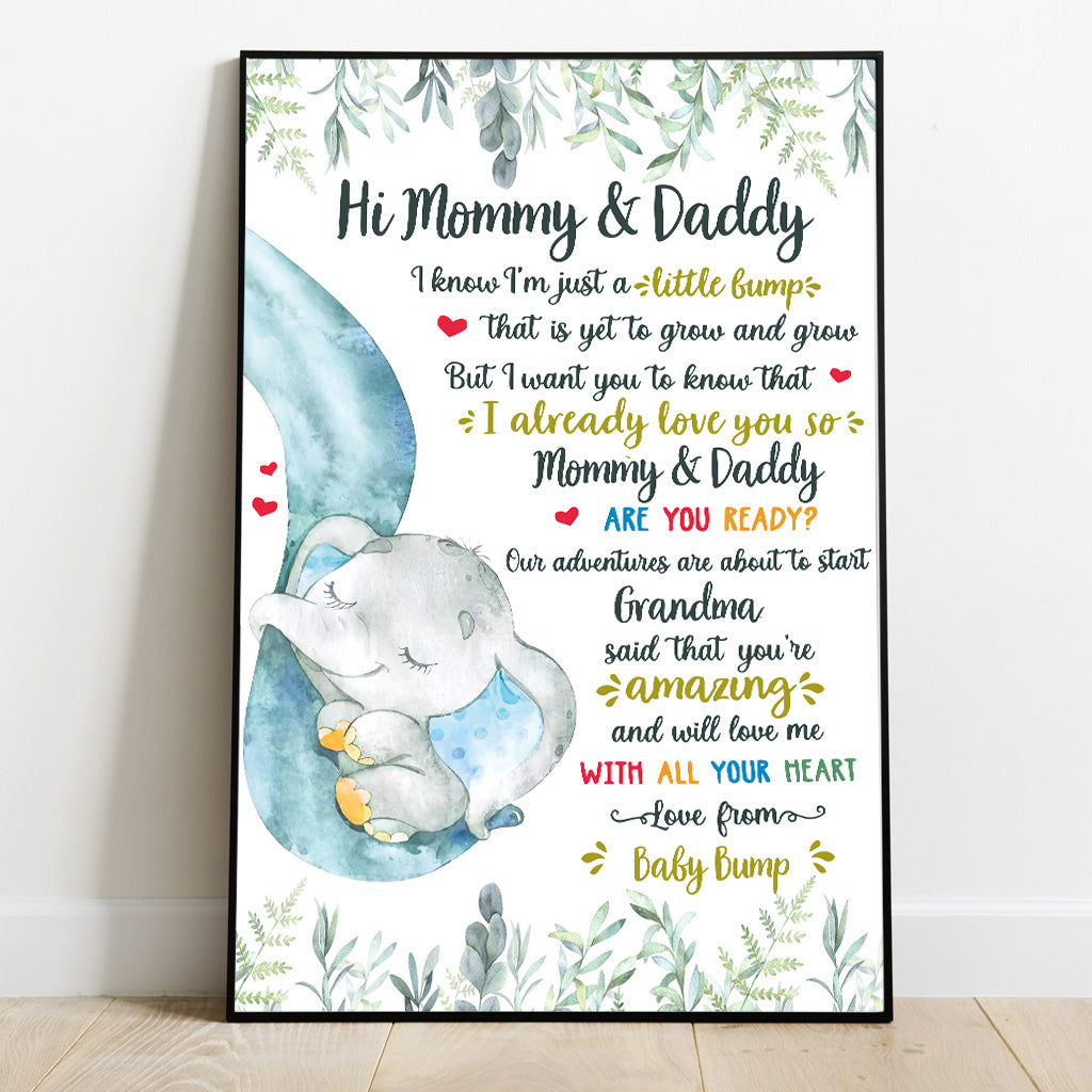Love From Baby Bump - Personalized Mother Canvas And Poster