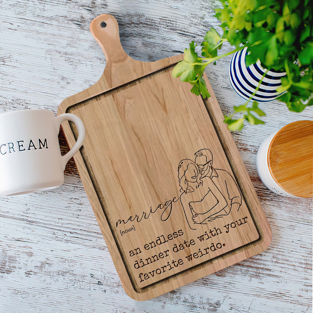 Marriage's Definition - Personalized Husband And Wife Cutting Board