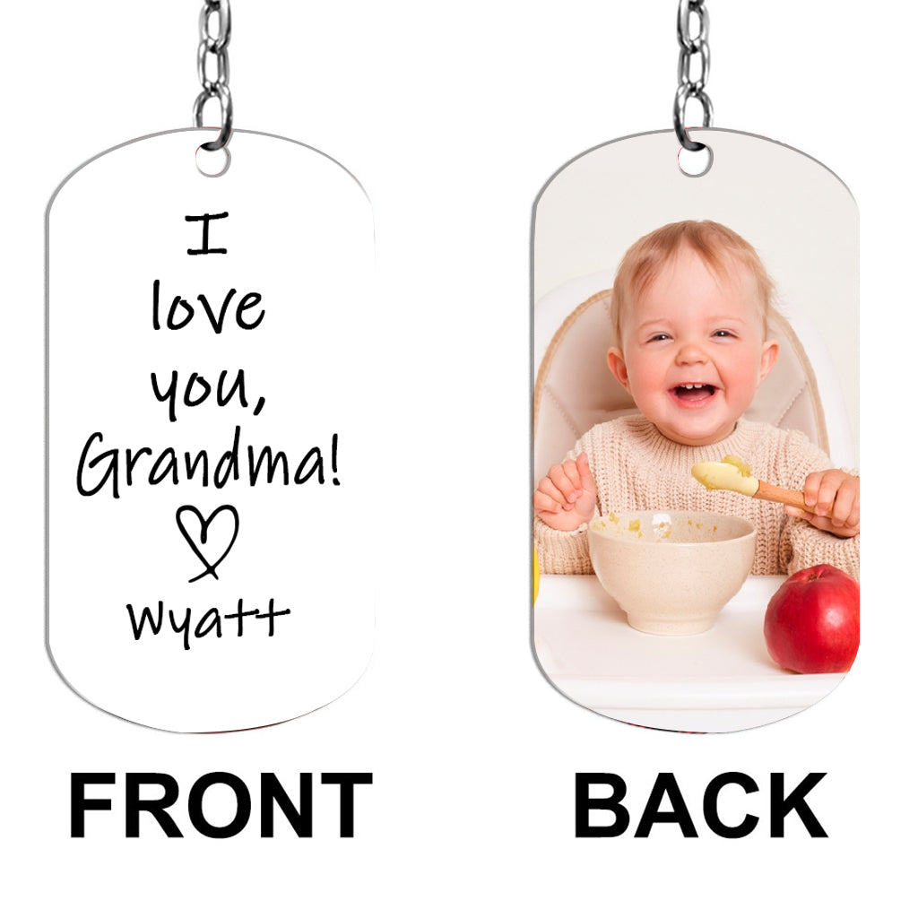 I Love You Grandma - Personalized Grandma Stainless Steel Keychain