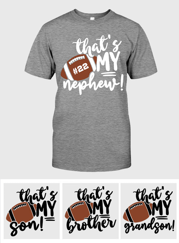 That's My Grandson - Personalized Football T-shirt & Hoodie