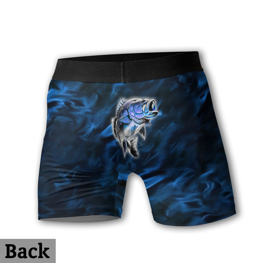 Wiggle My Worm And Bam She's On It - Personalized Fishing Men Boxer Briefs