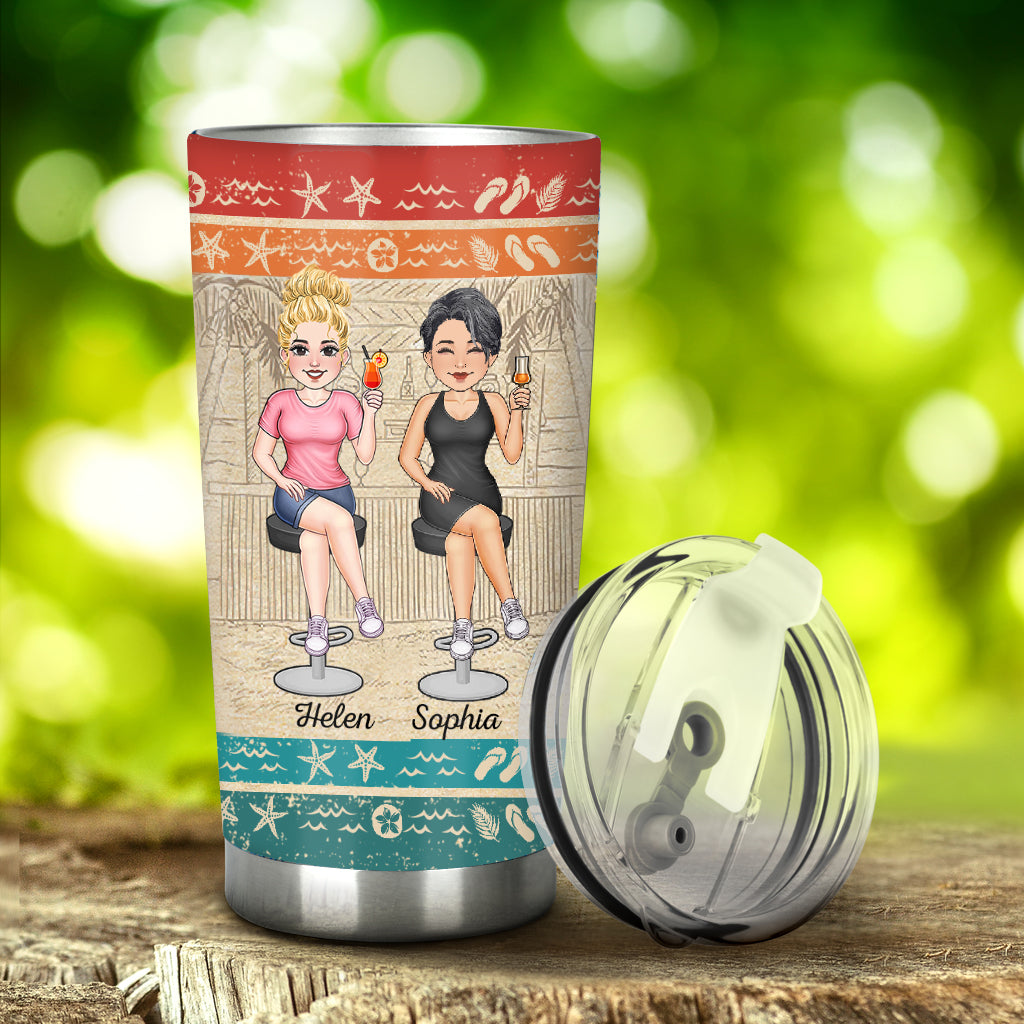 Hangovers Are Temporary But Drunk Stories Are Forever - Personalized Bestie Tumbler