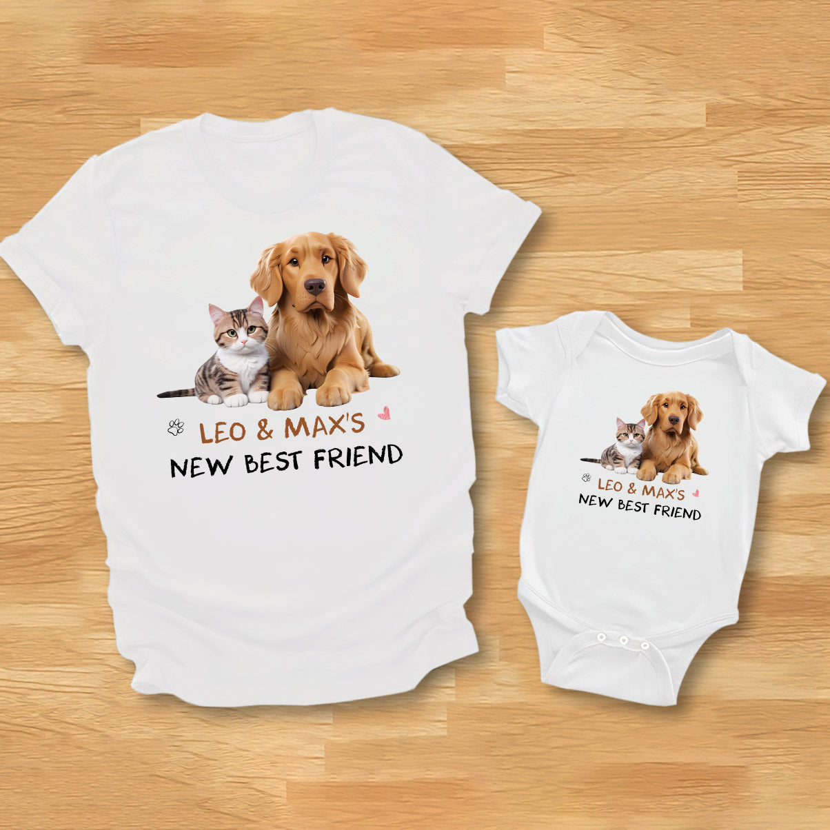 Custom Cartoonized Pet Photo - Gift for Newborn - Personalized Baby Onesie