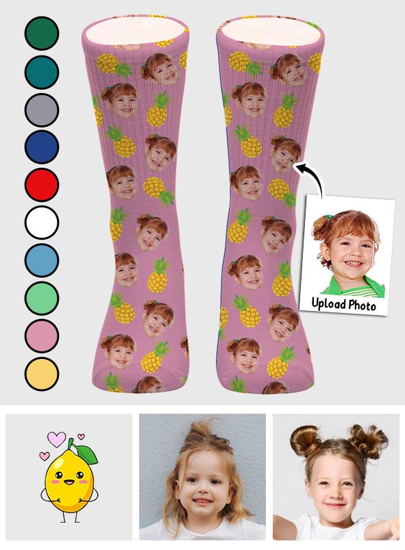 Funny Icon Pattern - Personalized granddaughter Socks