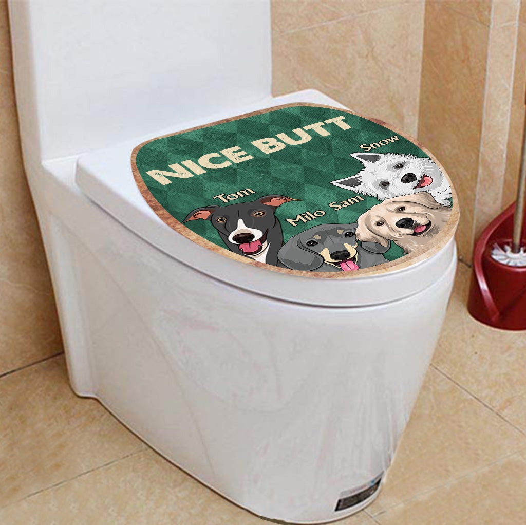 Nice butt Shower - Dog gift for dog lover, cat lover - Personalized Bathroom Mats Set