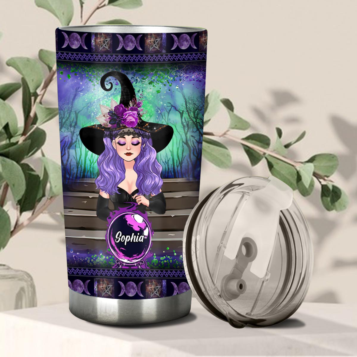 My Crystal Ball Says You're Full Of Sh*t Witches Personalized Stainless Steel Tumbler
