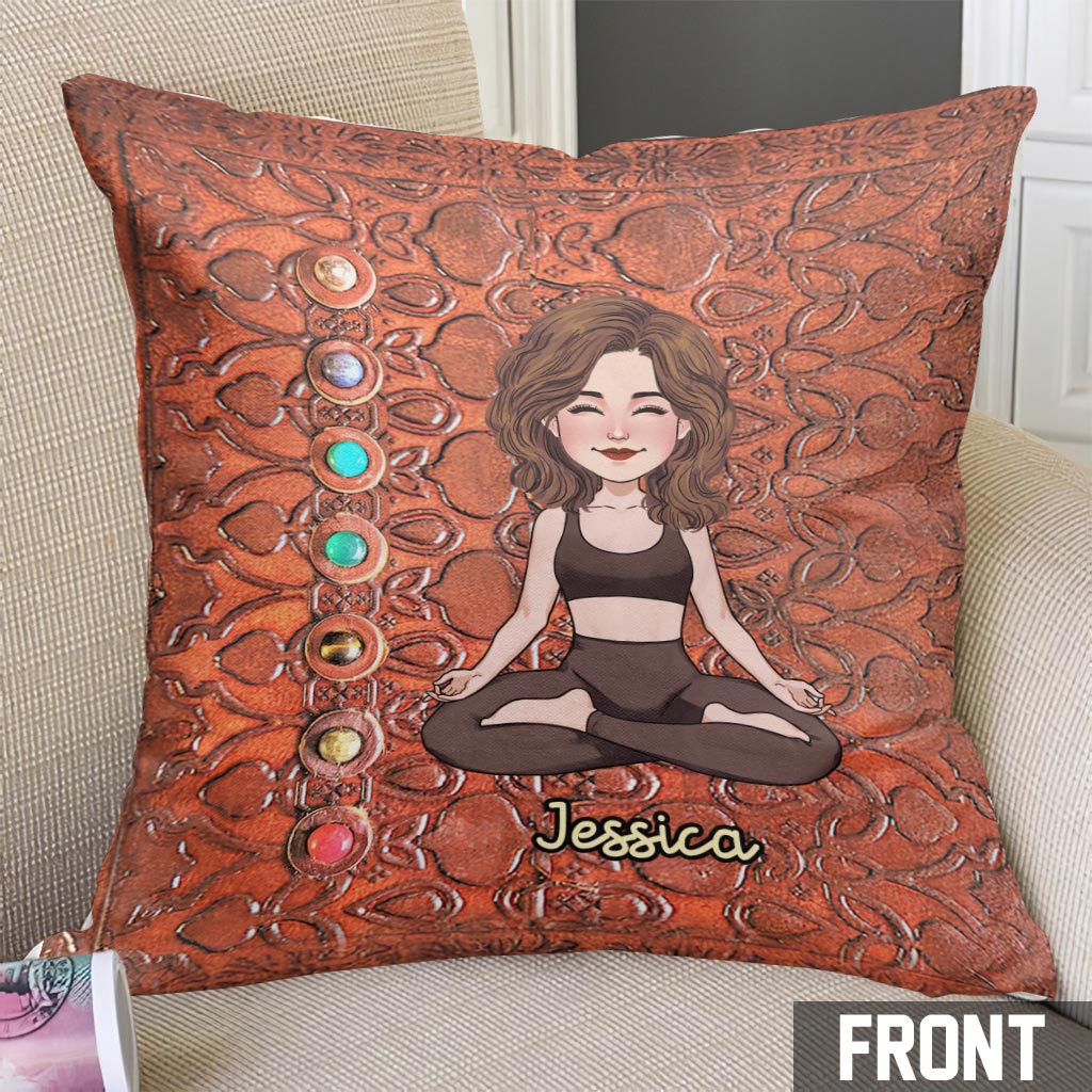 Namaste - Personalized Yoga Throw Pillow