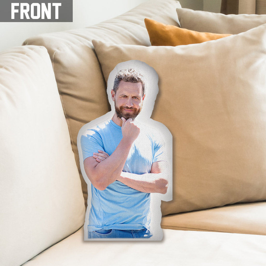 Custom Photo Humanoid - Personalized Uncle Shaped Pillow