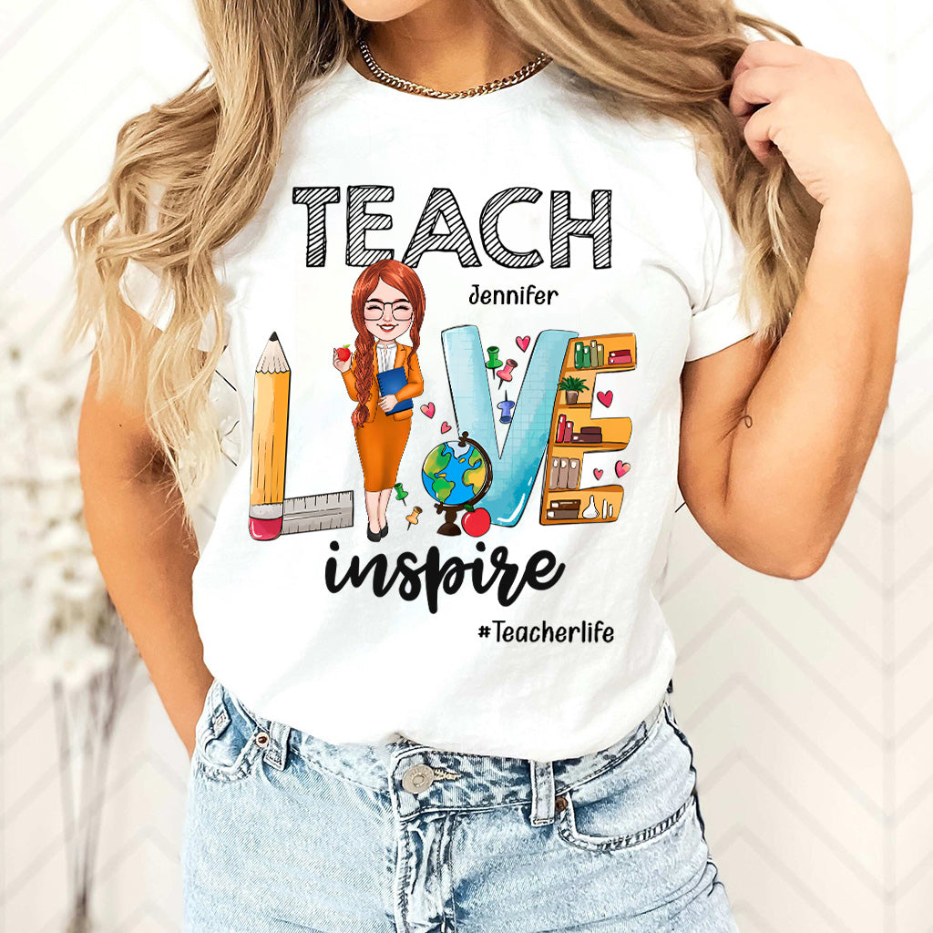 Teach Love Inspire - Personalized Teacher T-shirt & Hoodie