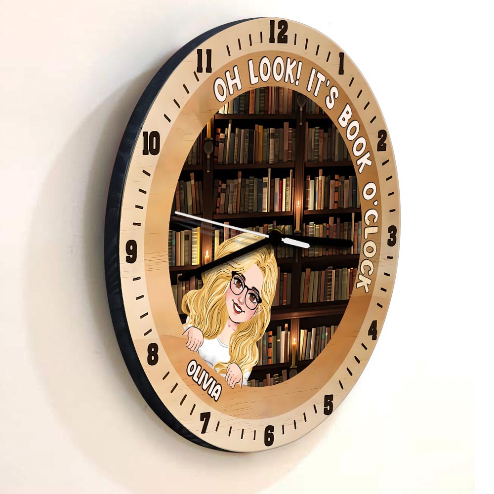 It's Book O'clock - Personalized Book Wall Clock