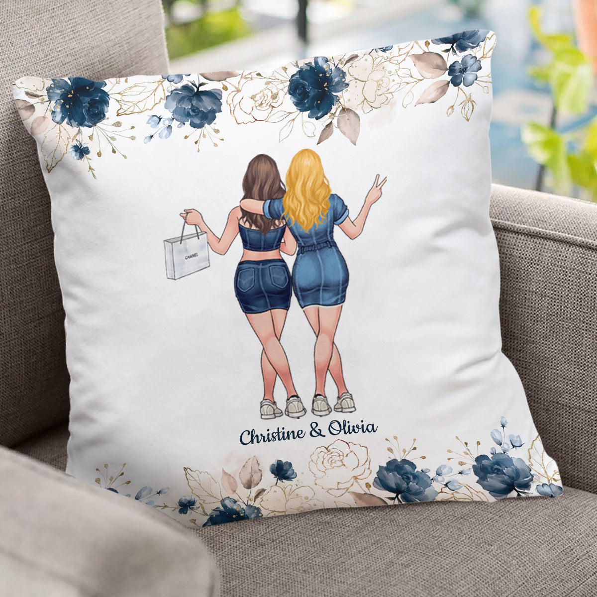 Talking To Your Sister - Personalized Bestie Throw Pillow