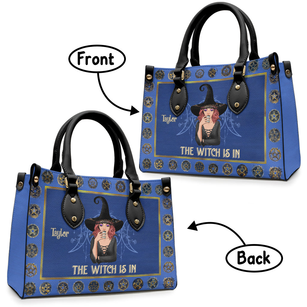 The Witch Is In - Personalized Witch Leather Handbag