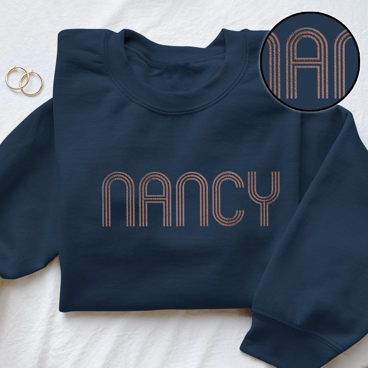 Custom Name - Personalized Step Mom Embroidered Sweater