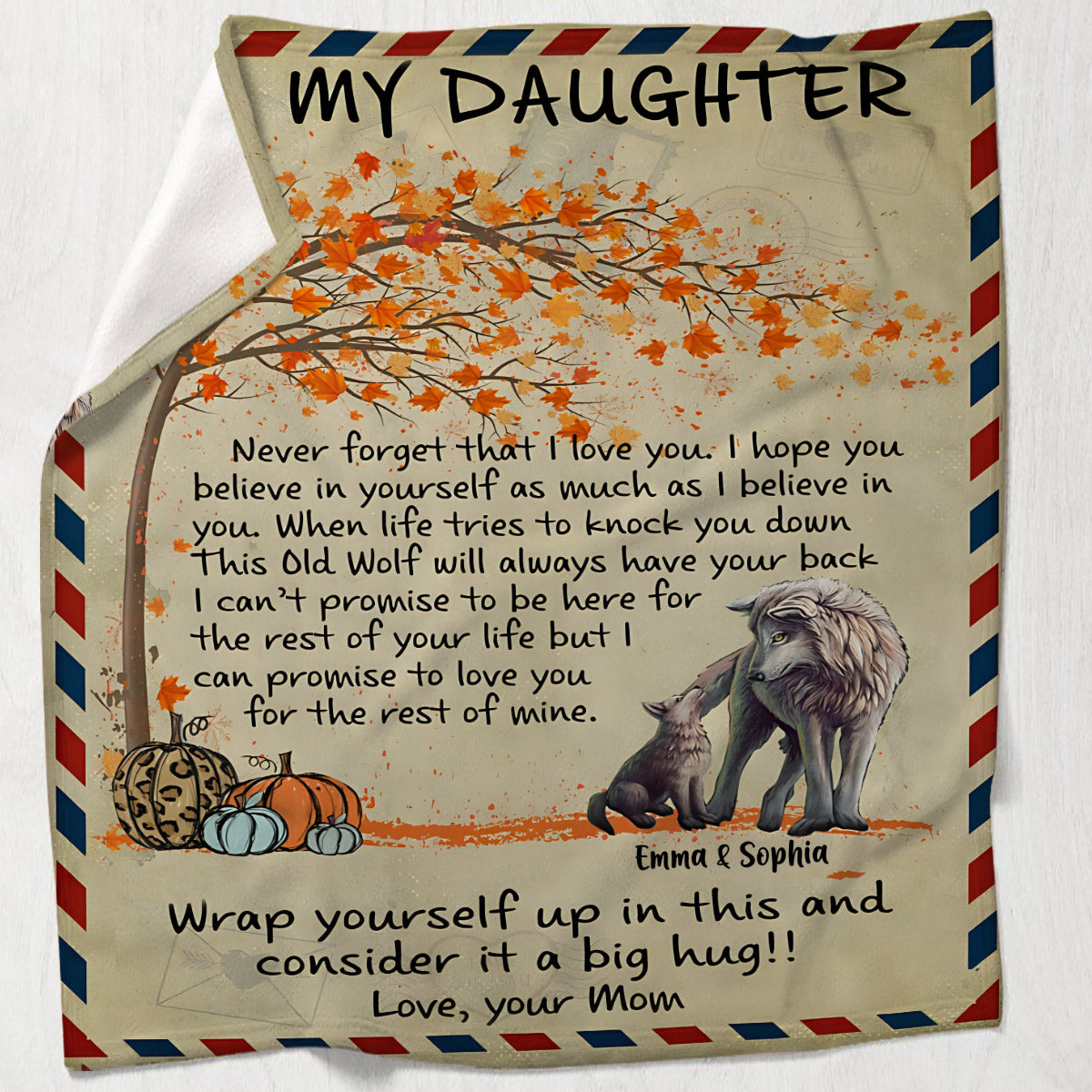 Letter To My Daughter - Personalized Daughter Blanket