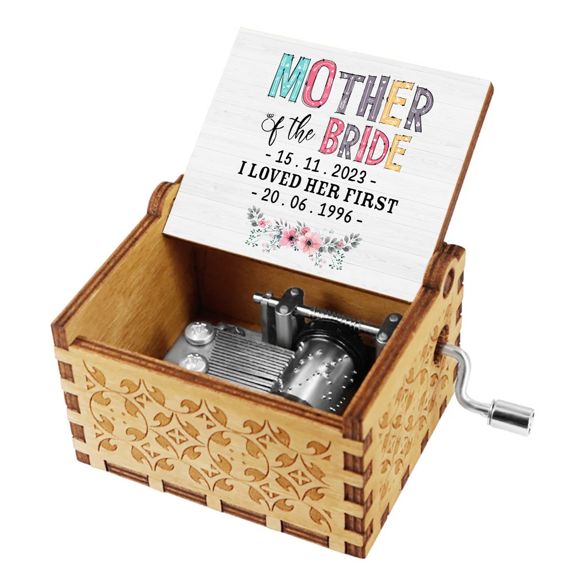 Mother Of The Bride - Personalized Mother Hand Crank Music Box